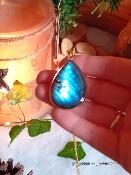 Pendentif goutte labradorite