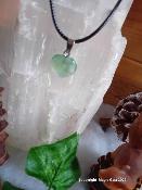 Pendentif coeur Fluorite verte 