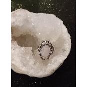 Bague de cocktail en argent sterling avec quartz rose et filigrane