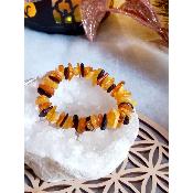 Bracelet ambre  baroque plusieurs couleurs 