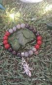 Bracelet Vitalité ( jaspe rouge, grenat, labradorite) Gaïa créée par Magic Gaïa