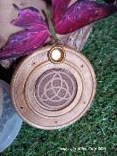 Porte-Encens Bois Rond Triquetra (10cm )