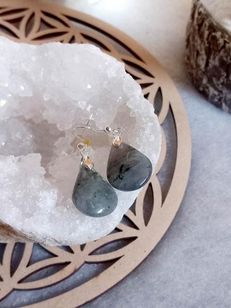 Boucles d'oreilles labradorite