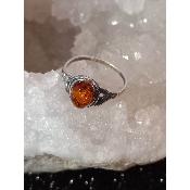 Bague ambre en argent 925/1000