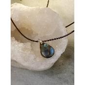 Pendentif goutte labradorite 