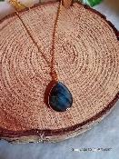 Pendentif goutte labradorite