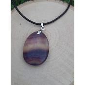 Pendentif fluorite multicolore 